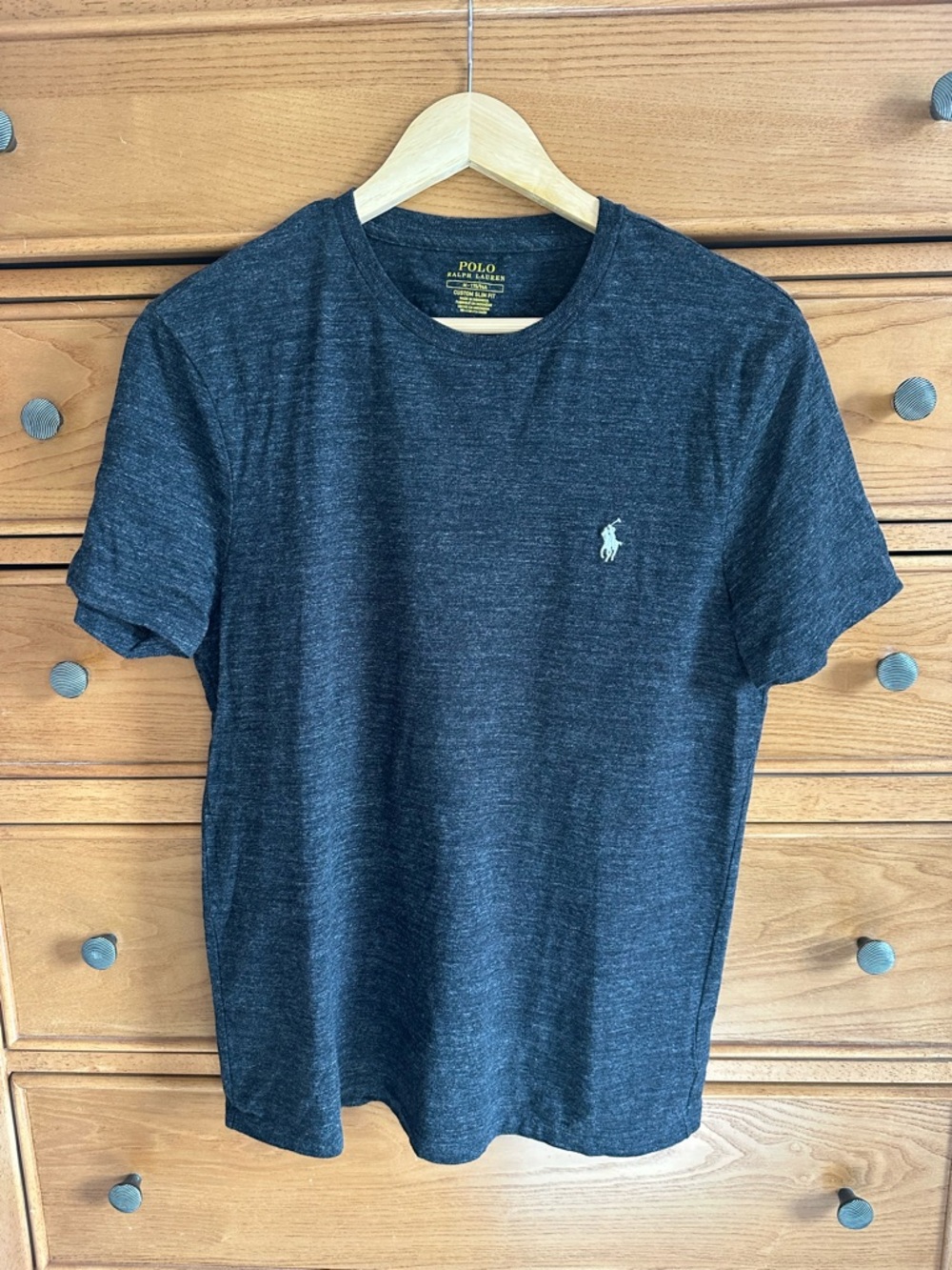 Polo Ralph Lauren Mens Custom Slim Fit T-Shirt Dark Heather Gray Size Medium